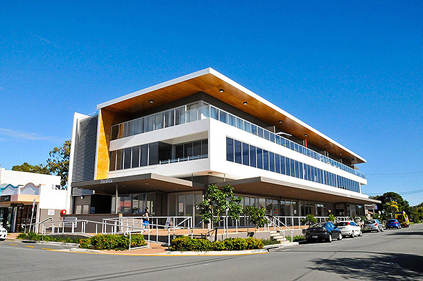 The Paradise Point medical practice building